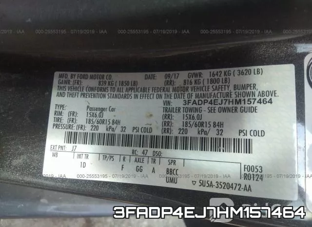 3FADP4EJ7HM157464 фото 10