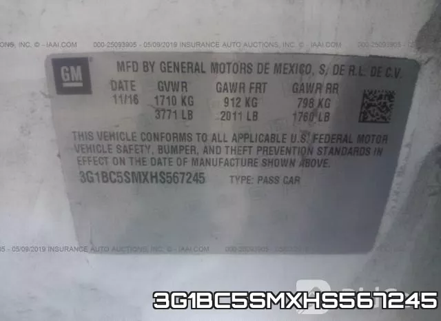 3G1BC5SMXHS567245 фото 10