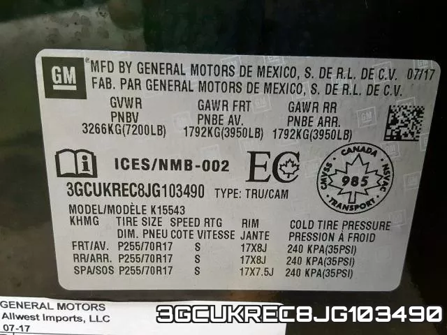 3GCUKREC8JG103490 фото 2