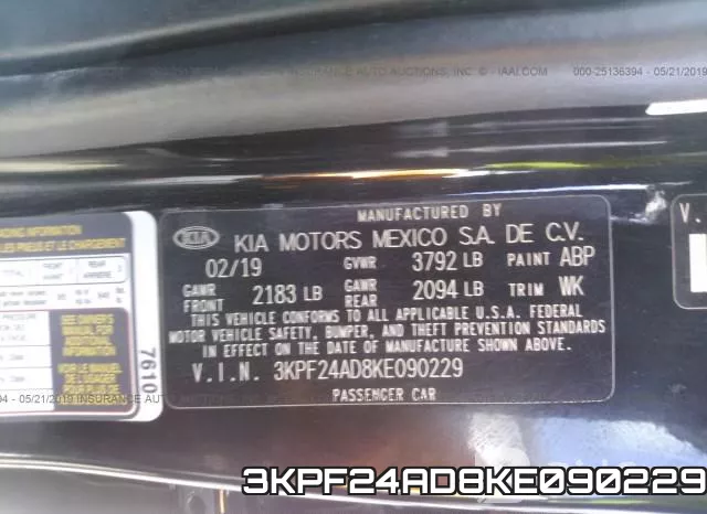 3KPF24AD8KE090229 фото 10