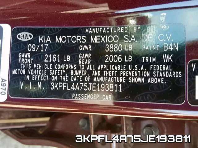 3KPFL4A75JE193811 фото 2
