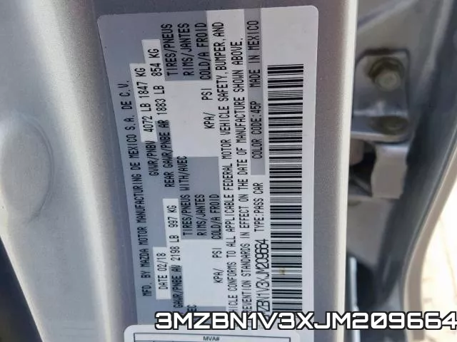 3MZBN1V3XJM209664 фото 2