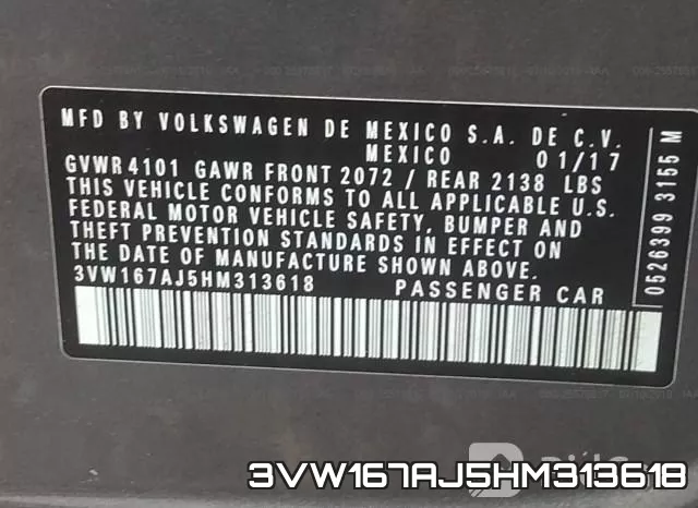 3VW167AJ5HM313618 фото 10