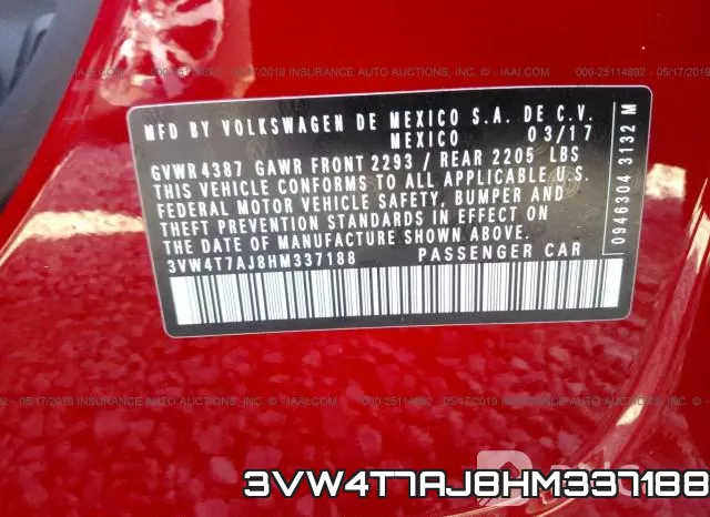 3VW4T7AJ8HM337188 фото 10