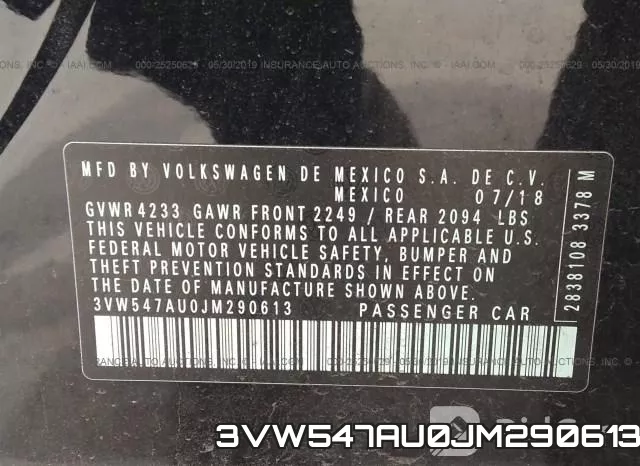 3VW547AU0JM290613 фото 10