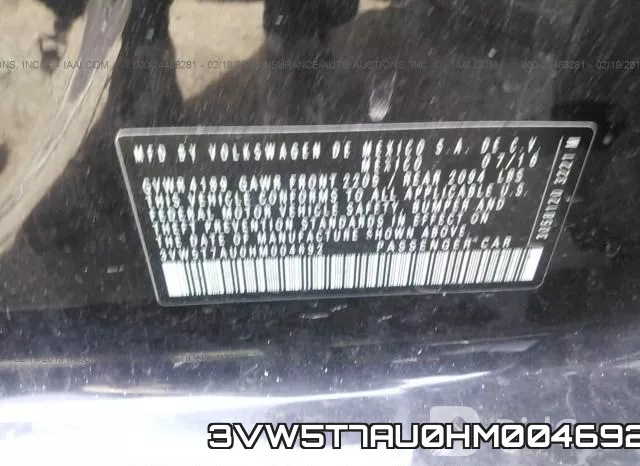 3VW5T7AU0HM004692 фото 10
