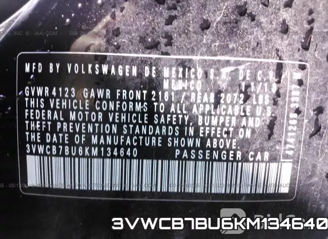 3VWCB7BU6KM134640 фото 10