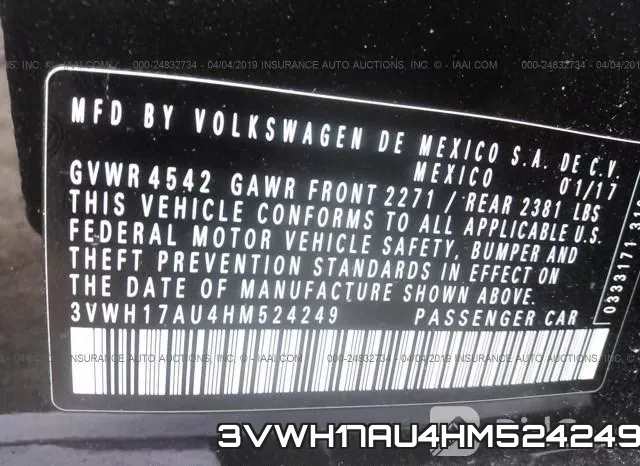 3VWH17AU4HM524249 фото 10