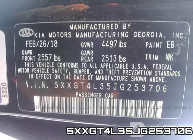 5XXGT4L35JG253706 фото 10