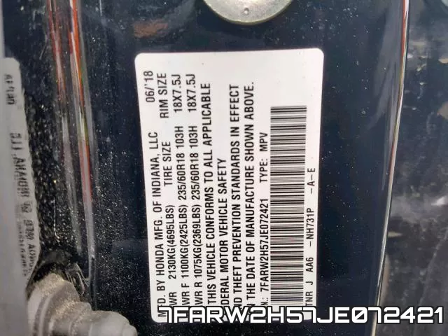 7FARW2H57JE072421 фото 2