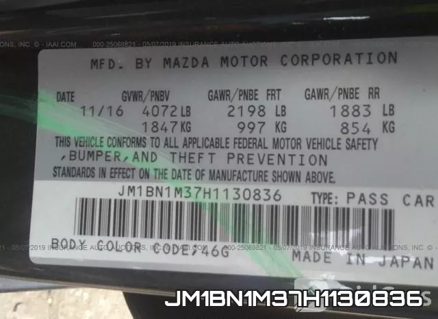 JM1BN1M37H1130836 фото 10