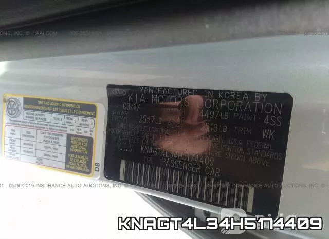 KNAGT4L34H5174409 фото 10