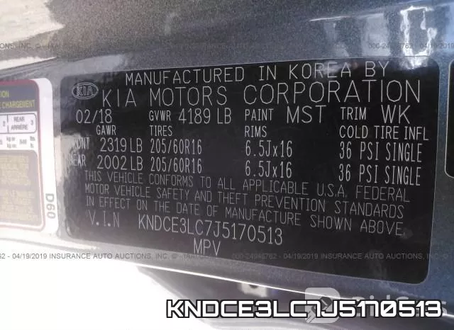KNDCE3LC7J5170513 фото 10