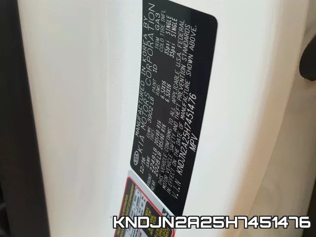 KNDJN2A25H7451476 фото 2