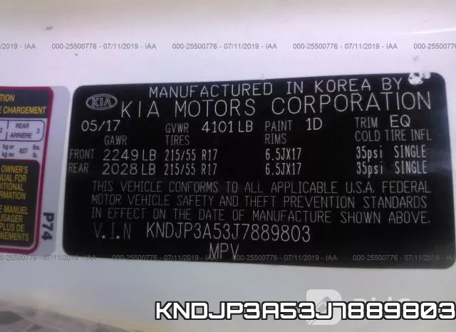 KNDJP3A53J7889803 фото 10