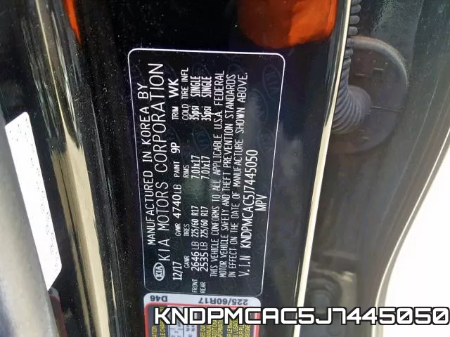 KNDPMCAC5J7445050 фото 2