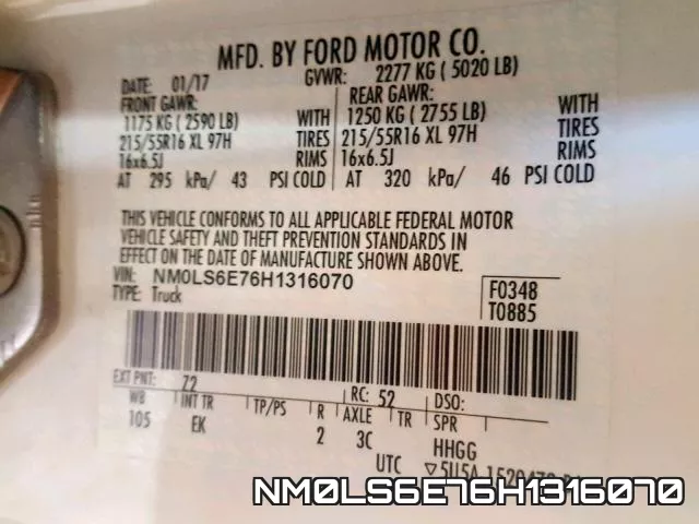 NM0LS6E76H1316070 фото 2