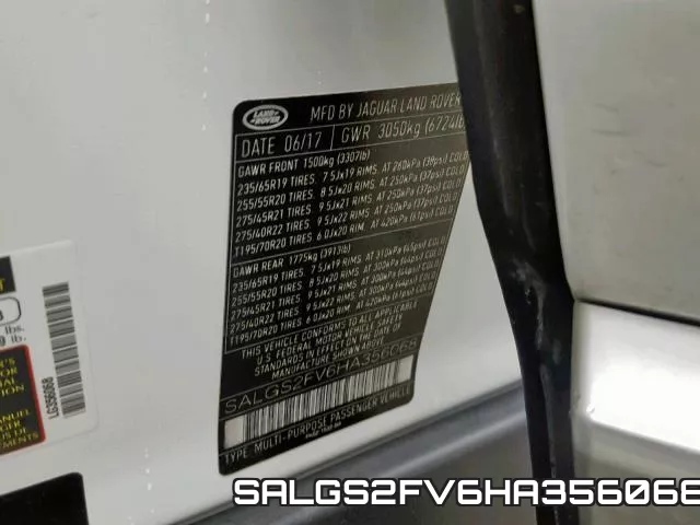 SALGS2FV6HA356068 фото 2