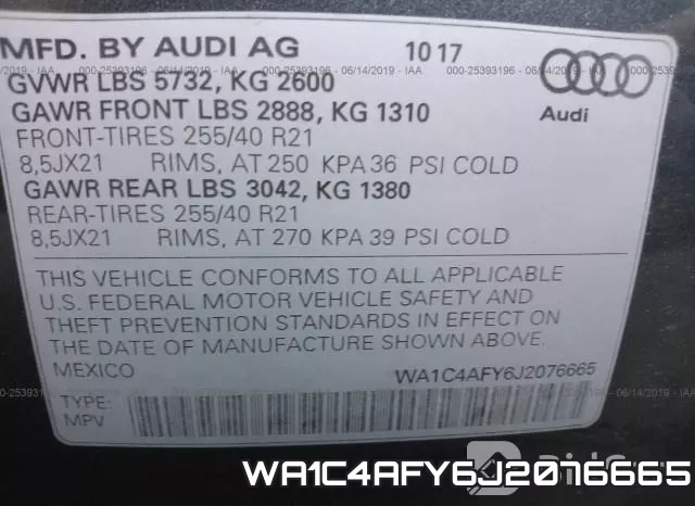 WA1C4AFY6J2076665 фото 10