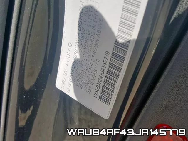 WAUB4AF43JA145779 фото 2