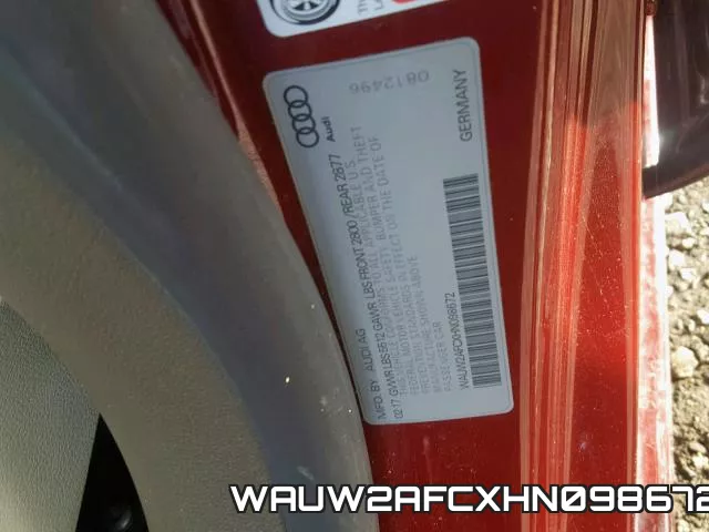 WAUW2AFCXHN098672 фото 2