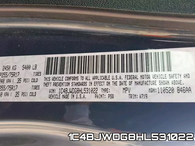 1C4BJWDG8HL531022 фото 2