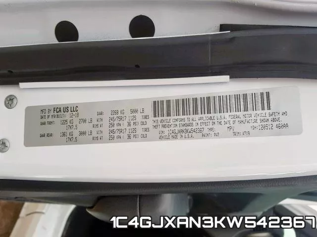 1C4GJXAN3KW542367 фото 2