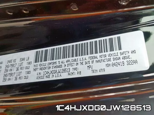 1C4HJXDG0JW128513 фото 2