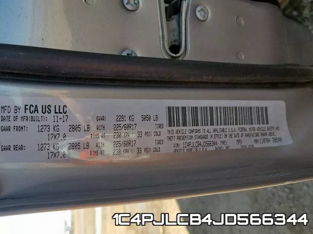 1C4PJLCB4JD566344 фото 2