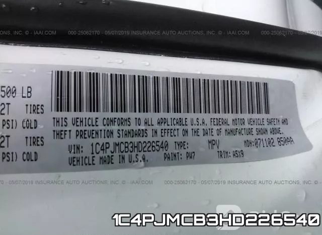 1C4PJMCB3HD226540 фото 10