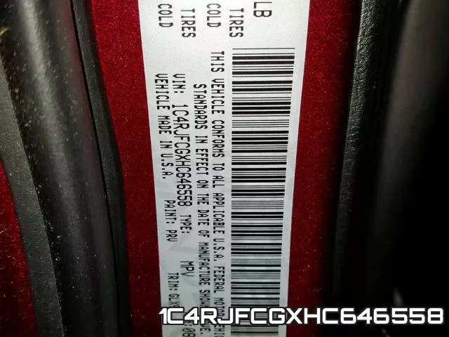 1C4RJFCGXHC646558 фото 2