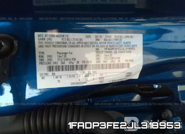 1FADP3FE2JL318953 фото 10