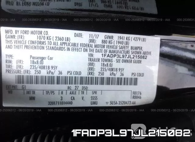 1FADP3L97JL215082 фото 10