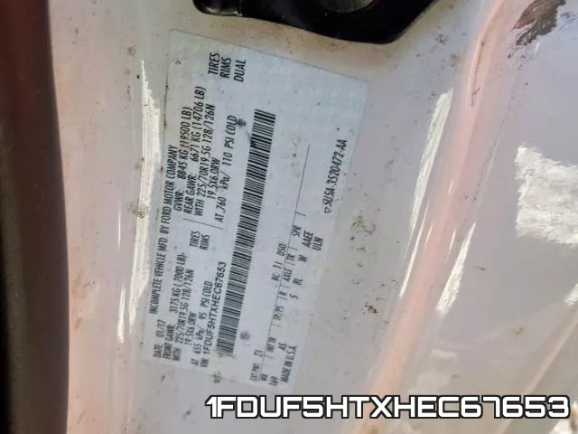 1FDUF5HTXHEC67653 фото 2