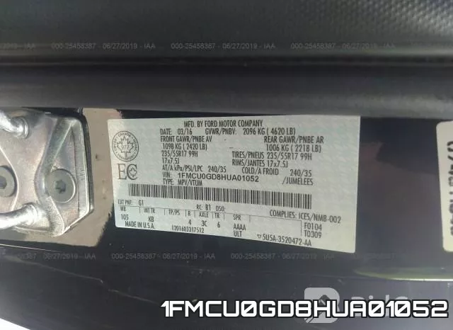 1FMCU0GD8HUA01052 фото 10