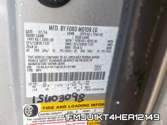 1FMJU1KT4HEA12149 фото 2