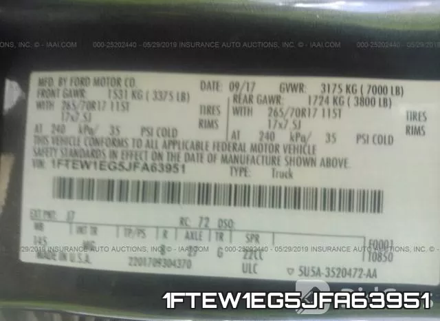 1FTEW1EG5JFA63951 фото 10