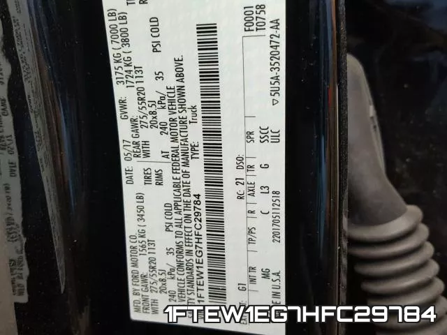 1FTEW1EG7HFC29784 фото 2