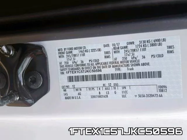1FTEX1C57JKC50596 фото 2