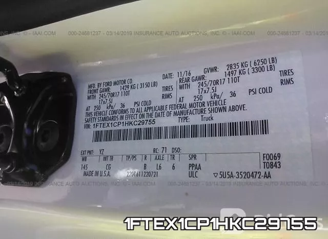 1FTEX1CP1HKC29755 фото 10
