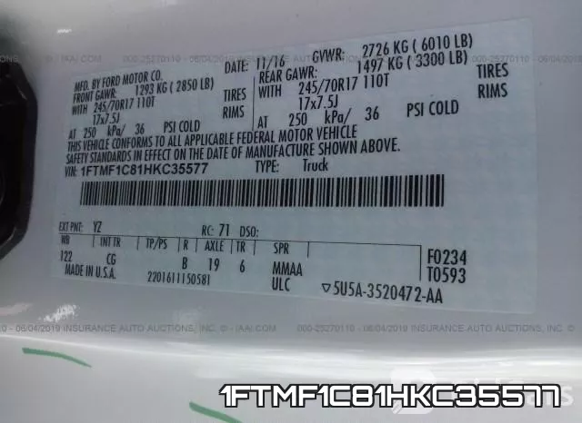 1FTMF1C81HKC35577 фото 10