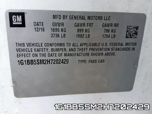 1G1BB5SM2H7202429 фото 2