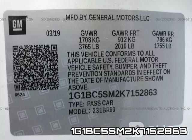 1G1BC5SM2K7152863 фото 10