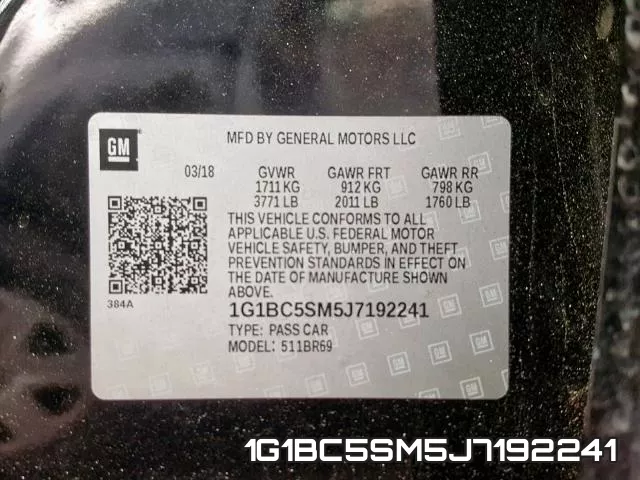 1G1BC5SM5J7192241 фото 2