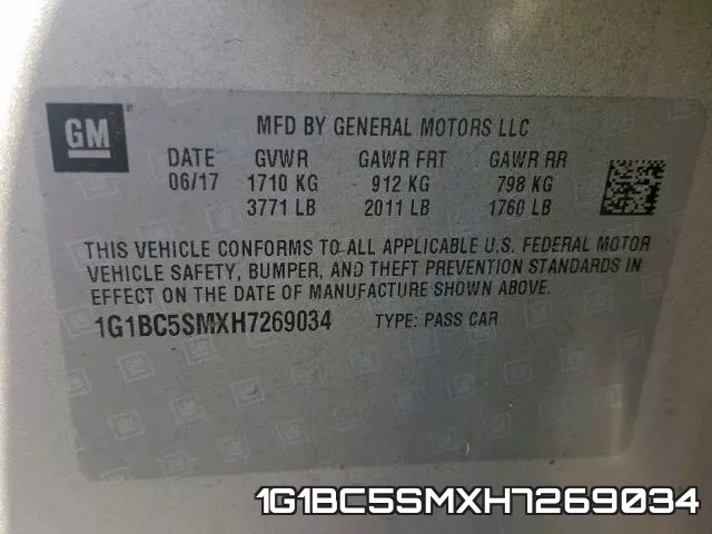 1G1BC5SMXH7269034 фото 2