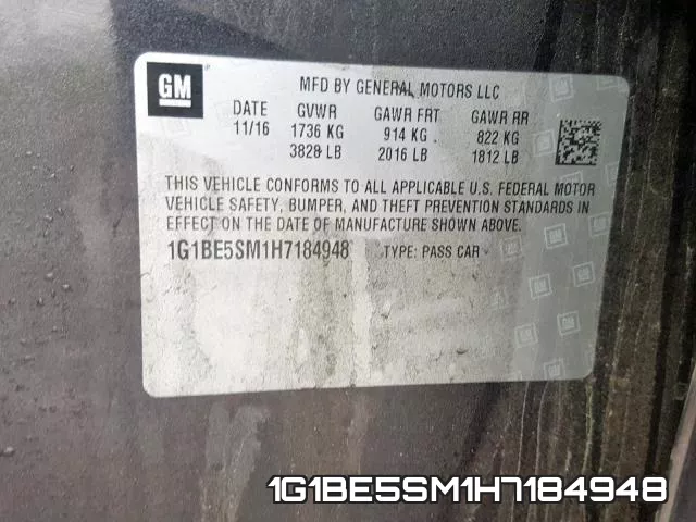 1G1BE5SM1H7184948 фото 2