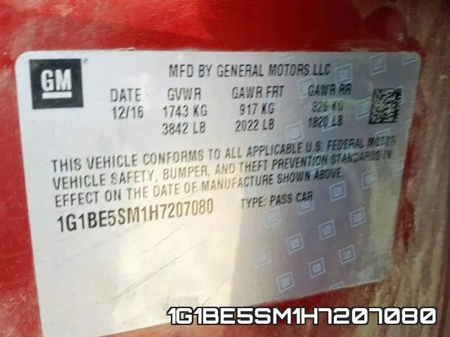 1G1BE5SM1H7207080 фото 2
