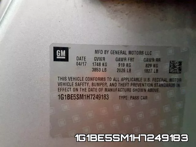 1G1BE5SM1H7249183 фото 2
