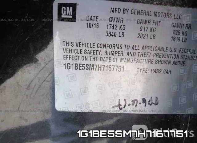 1G1BE5SM7H7167751 фото 10