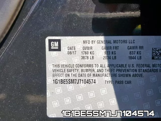 1G1BE5SM7J7104574 фото 2